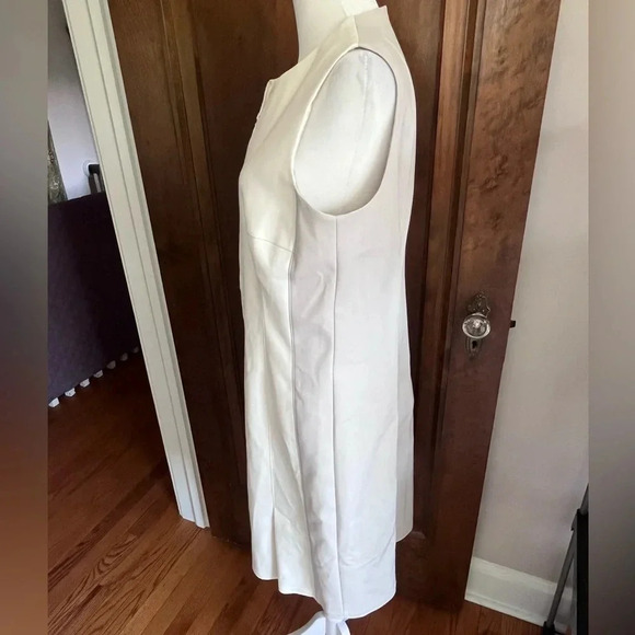 Akris Punto Neutral Sheath Midi Sleeveless Dress Women Size L - Picture 2 of 8